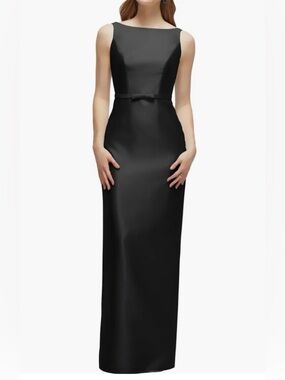 Alfred Sung Sleeveless Satin Twill Column Gown